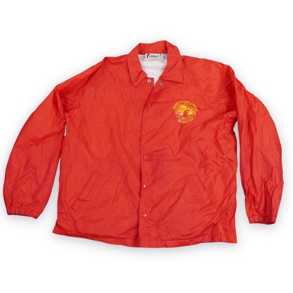 Boy Scouts Nylon Jacket Mens XL Red 2005‎ Jamboree Daniel Webster Council Lined